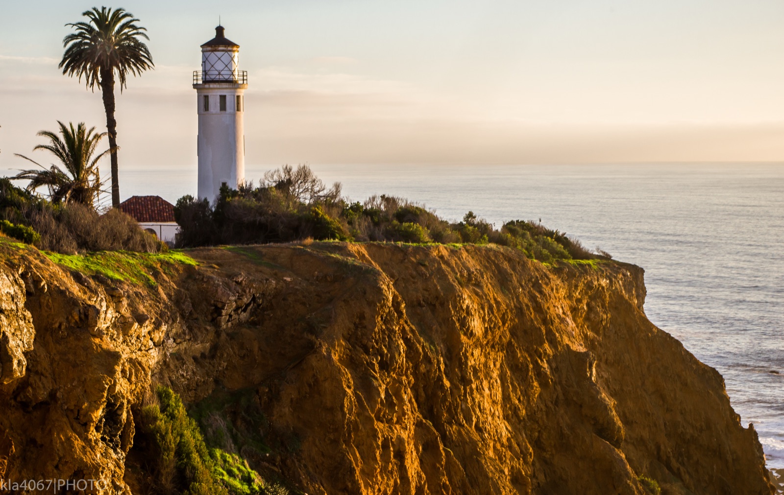Point Vicente lighthouse on the Palos Verdes peninsula: crossings land just south of it.