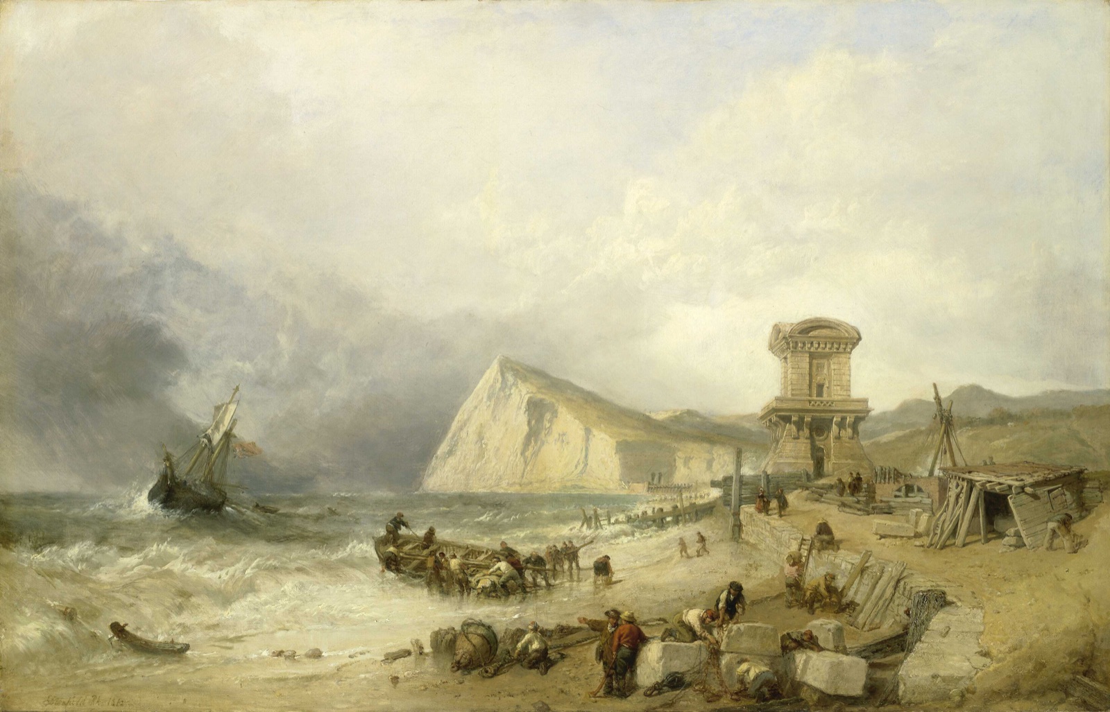 Shakespeare Cliff, Dover, painted by Clarkson Stanfield: crossings start from these beaches.