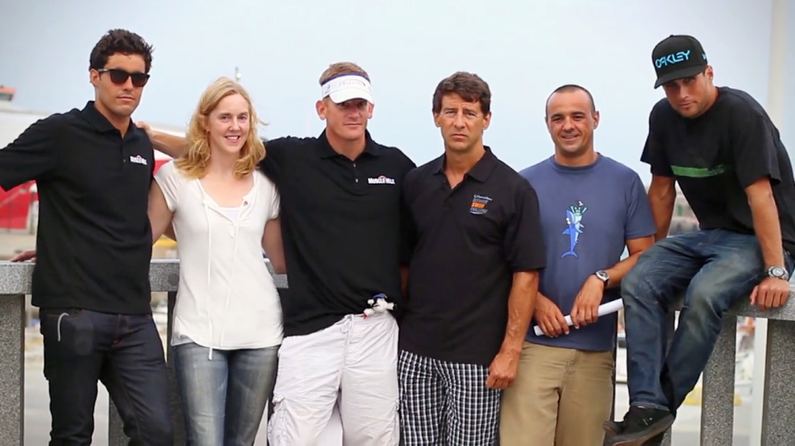 Swimmers ready to set off for Africa, September 2015.