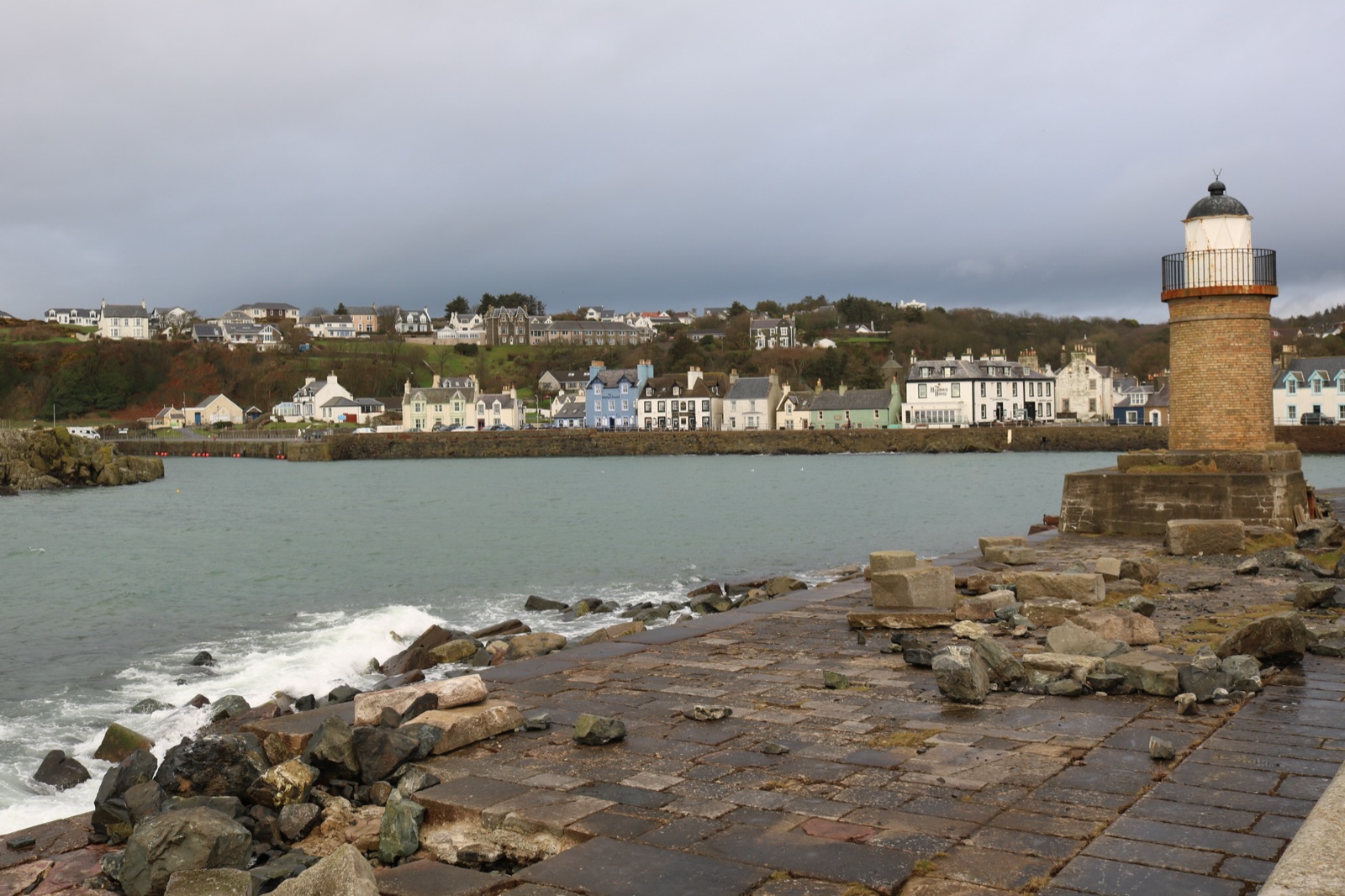 Portpatrick harbour on the Scottish coast: Tom Blower landed here in 1947.